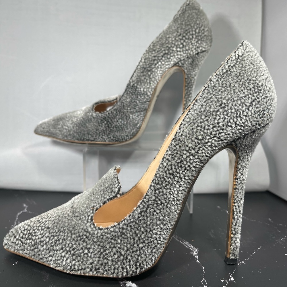 Alberto Moretti for Arfango Gray velvet sz 38